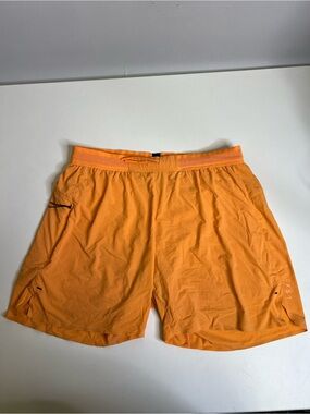 LSKD Men’s Bright Orange Running Shorts Quick Dry - Size XL
